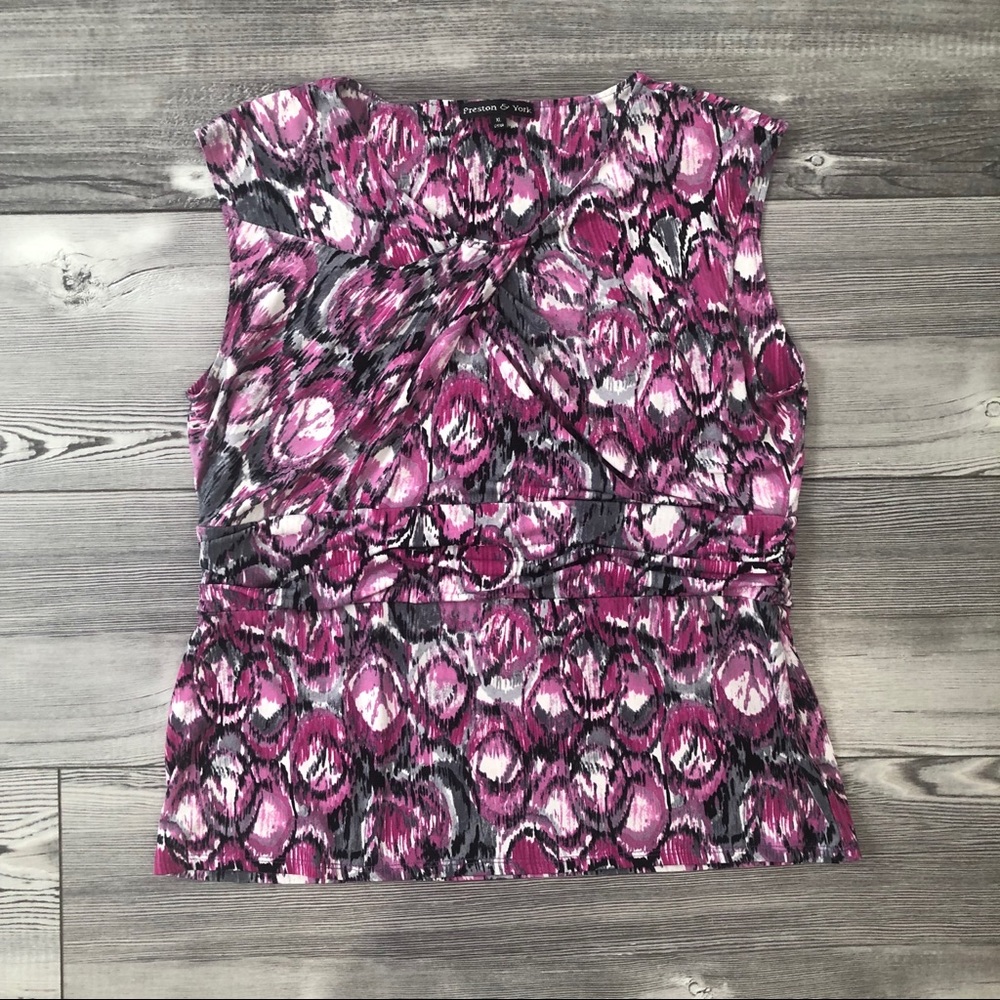 Preston & York sleeveless blouse, size large